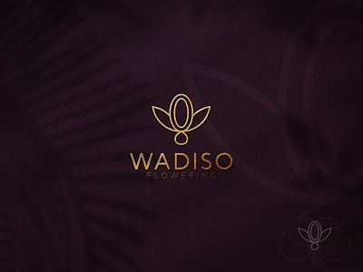 'W & Flower' Luxury Logo desgin