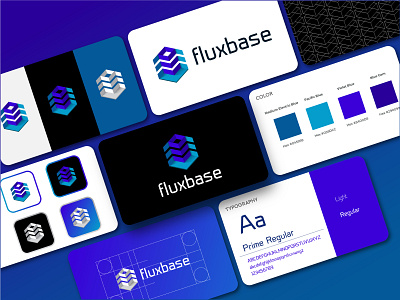 Isometric Logo and Branding project | Fluxbase group