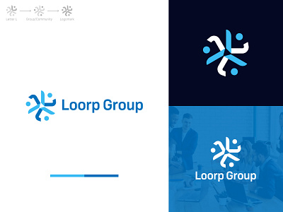 Loorp Group Logo | L letter logo brand identity branding logo logo design