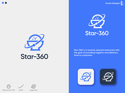 Star-360 restaurant Logo concept