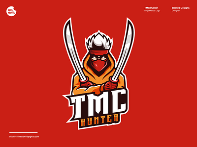 TMC Hunter - Ninja Assassin Mascot Logo branding esports esportslogo graphic design illustration logo logodesign mascot mascotlogo