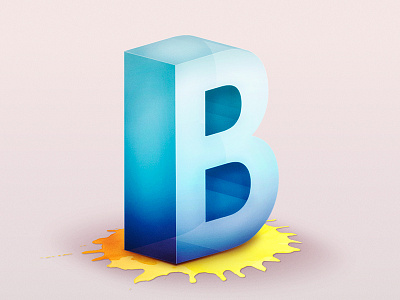 Letter B - Brushes blue brushes illustration letters photoshop