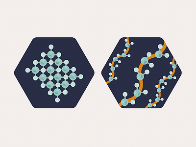 Molecules flat icons illustration illustrator molecules vector