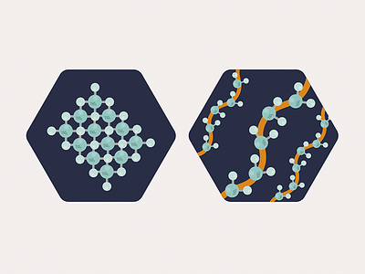 Molecules flat icons illustration illustrator molecules vector