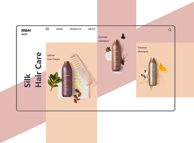 hair care products design design landing page ui web web design