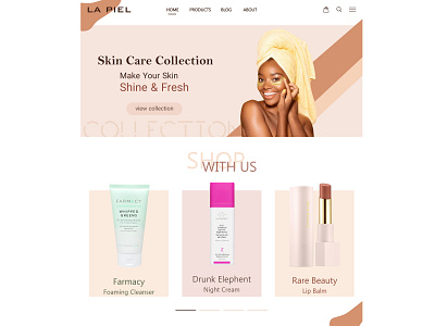 skincare products design landing page ui ux web design webdesign website design