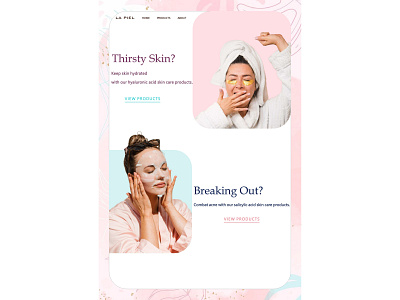 skincare blog design landing page ui ux web web design webdesign website design