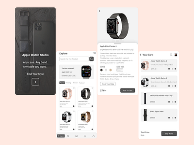 apple watch store concept 3d animation branding design graphic design landing page logo mobile app design mobile design mobile ui motion graphics ui web design