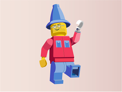 Legoman 2d characterdesign characters illustration lego moi3d personaje vector vectorgraphic