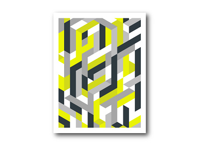 Isometric abstraction 2d abstraction art design graphicdesign illustration illustrator pattern vector vectorart yellowblack