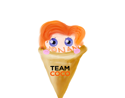 Ice Cream Conan conan obrien cute art cute illustration fan art fanart puns wordplay