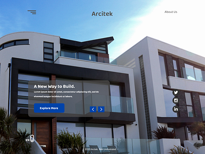 Arcitek Landing Page | #DailyUI Challenge Day 3