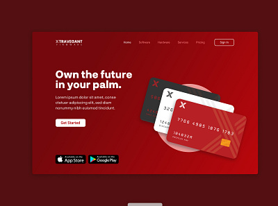 Xtravegant Landing page branding design illustration typography ui