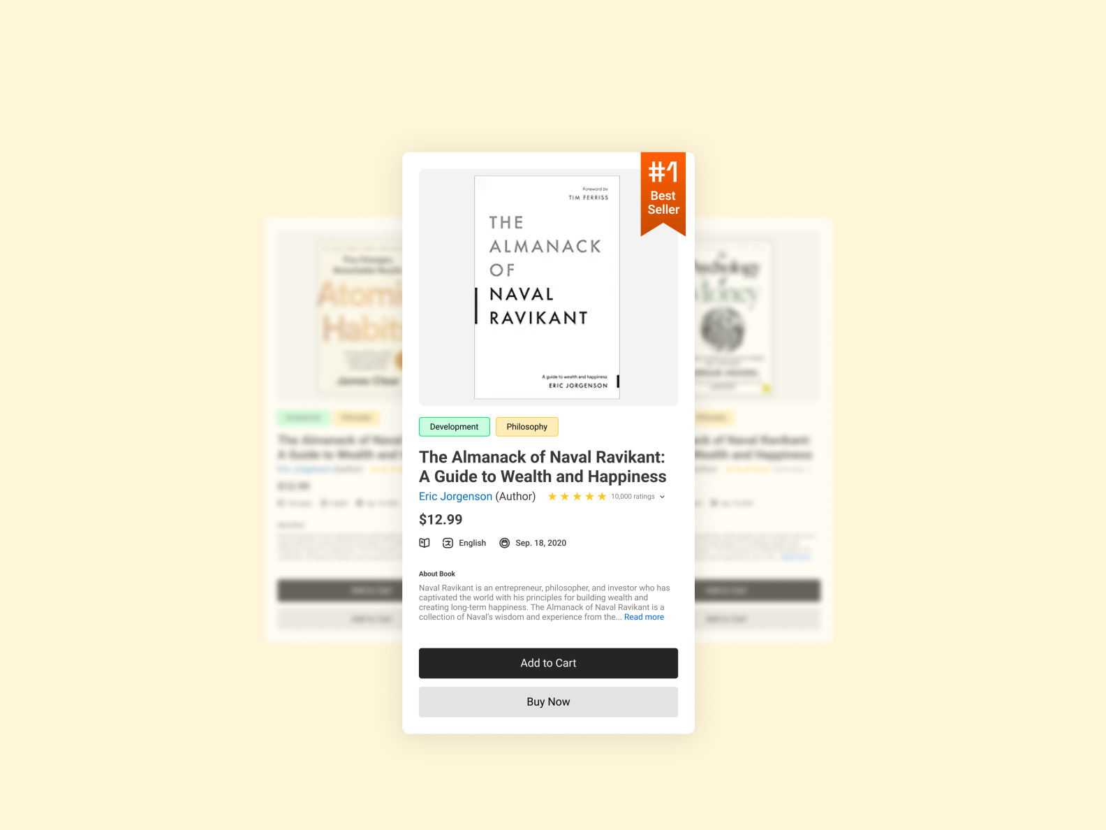 Book UI by Juwon Adeosun on Dribbble