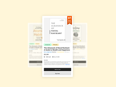 Book UI add to cart book info ui bookcard ui bookui checkout ui labelling ui payment ui ui ui card ui tag ui