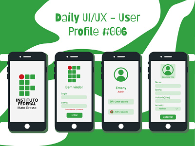 User profile #006 Daily UI/UX app cadastro design illustration login mobile ui ux vector