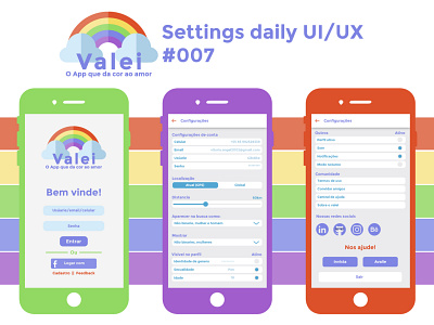 Settings daily UI/UX #007 App Valei