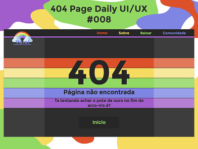 404 Page Daily UI/UX #008 design error error 404 error page illustration illustrator logo mobile ui ux