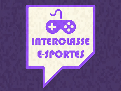 Interclasse E-sports Logo control design digital gamer games icon illustration logo pixel purple twitch