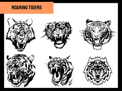Roaring Tigers icon illustration illustrator roaring tigers vector