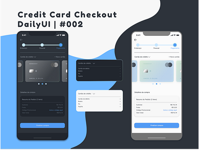 Credit Card Checkout | DailyUI | #002 app card dark design figma illustration light mobile ui vector