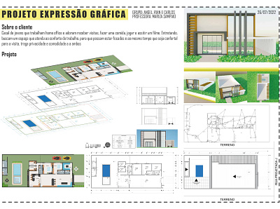 PRANCHA ARQUITETURA 3d architecture design graphic design illustration project