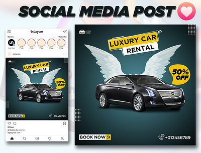 Car social media design template branding design facbook cover facebook ad facebook banner instagram banner instagram post logo social media design socialmedia