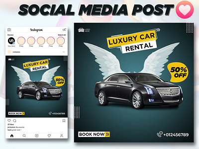 Car social media design template branding design facbook cover facebook ad facebook banner instagram banner instagram post logo social media design socialmedia