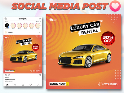 Luxury car social media design
