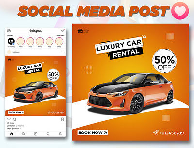 Luxury car social media design branding design facebook ad facebook banner instagram banner instagram post logo social media design socialmedia