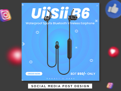 Headphone social media design | Facebook post design
