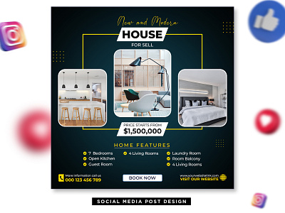 Real estate house property banner template
