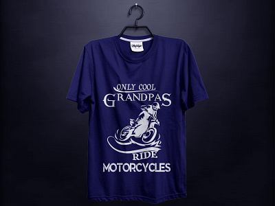 only cool  grandpas ride motorcycles || T-Shirt Design