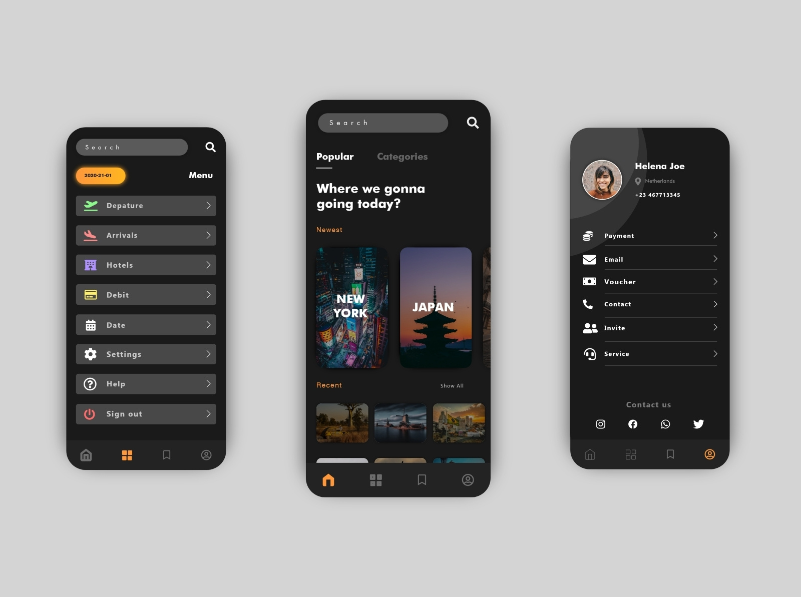 Mobile app - travelling apps by dlabsign on Dribbble