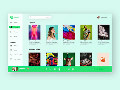 spotify web design