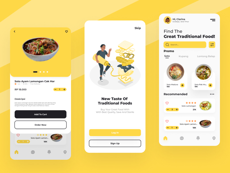 food mobile app by dlabsign on Dribbble