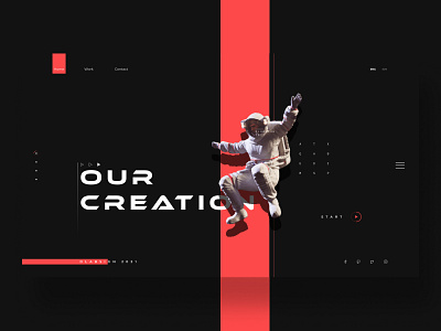 SPACE WEB DESIGN #2 asian astronaut design future mobile design ui ui design ux ux design web web design website