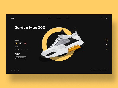 SHOE WEB DESIGN #4 branding commercial design nike shoes ui design ux ux design web web design website website design