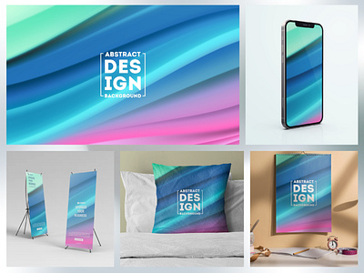 Color Flow Abstract shape poster designs template, Dynamic Color