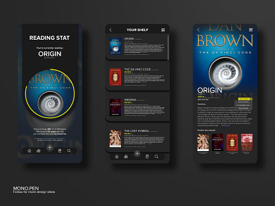 Book Reading Tracker UI/UX Concept Ideas app app design appdesign appdesigner branding design figma illustrator minimal mockup photoshop ui ui ux ui design ui inspiration uidesign uiux user interface ux website