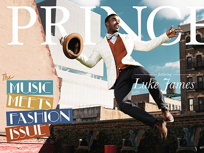 Prince Magazine Cover ft. Luke James logo luke james magazine prince prince magazine typography
