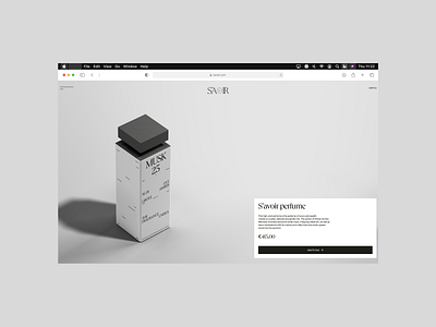 S'Avoir concept beauty clean concept design minimalistic perfume site store ui ux web