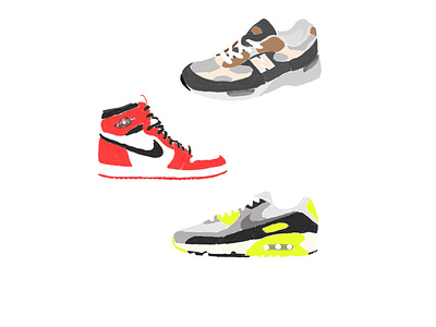 N for Nike and New Balance art artwork design illustration