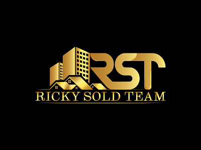 ricky sold team branding business card construction logo designstocker golden graphic design illustration illustrator cc logo luxury logo photoshop print design property vector