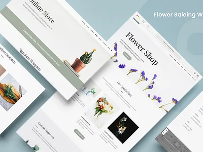 Flower eshoping Website branding digithinker figma design flower website design illustrator cc uiux design website design