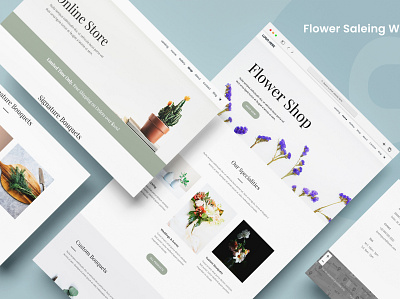 Flower eshoping Website branding digithinker figma design flower website design illustrator cc uiux design website design