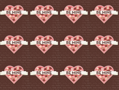Wallpaper Pattern! be mine candy chocolates design print sarah mick typography valentine valentines day wallpaper web design