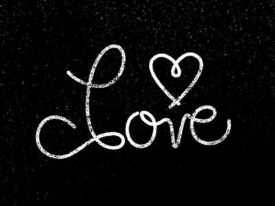 "Love" Lettering black and white lettering sarah mick texture type typography