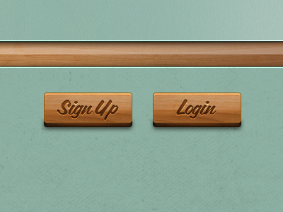 Wooden Buttons design illustration interface design metalab sarah mick ui ux website