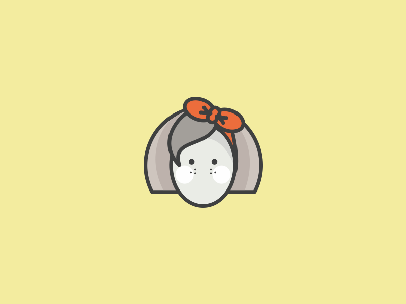 Girl icon sarah mick illustration illustrator design mono weight muted colors